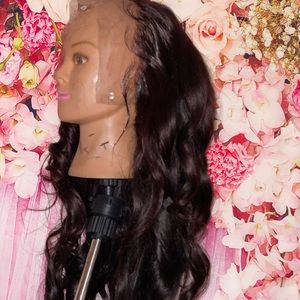 26 inch Dark burgundy brown frontal wig